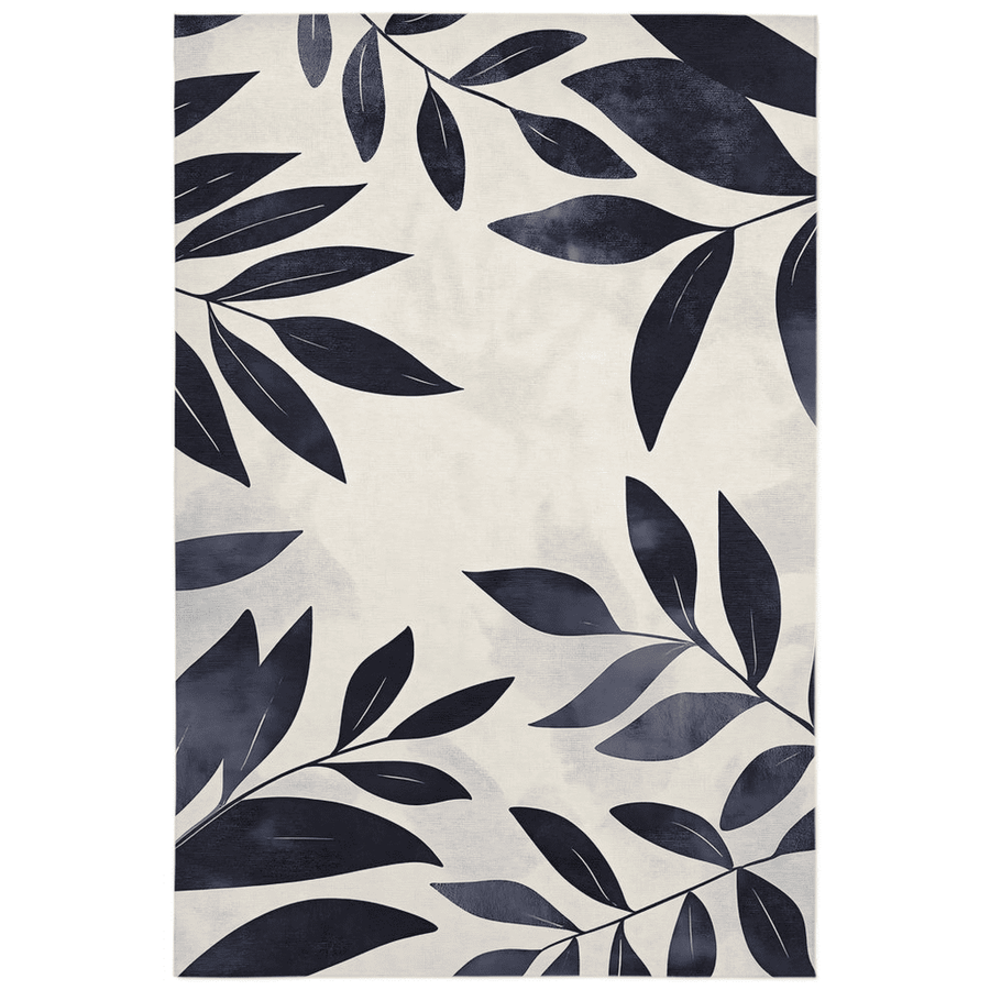 Modern Botanical Rug – Nature - Inspired, Soft & Durable | Nature - Inspired Rug by districtoasis