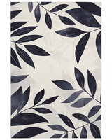 Modern Botanical Rug – Nature - Inspired, Soft & Durable | Nature - Inspired Rug by districtoasis