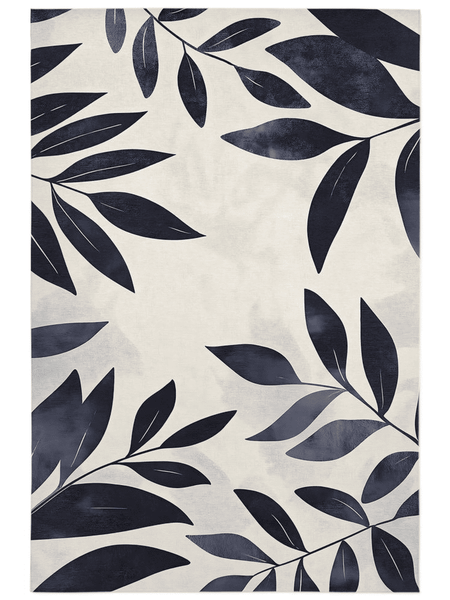 Modern Botanical Rug – Nature - Inspired, Soft & Durable | Nature - Inspired Rug by districtoasis
