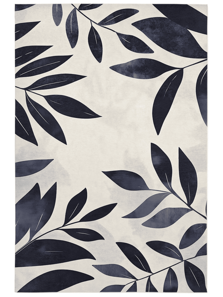 Modern Botanical Rug – Nature - Inspired, Soft & Durable | Nature - Inspired Rug by districtoasis