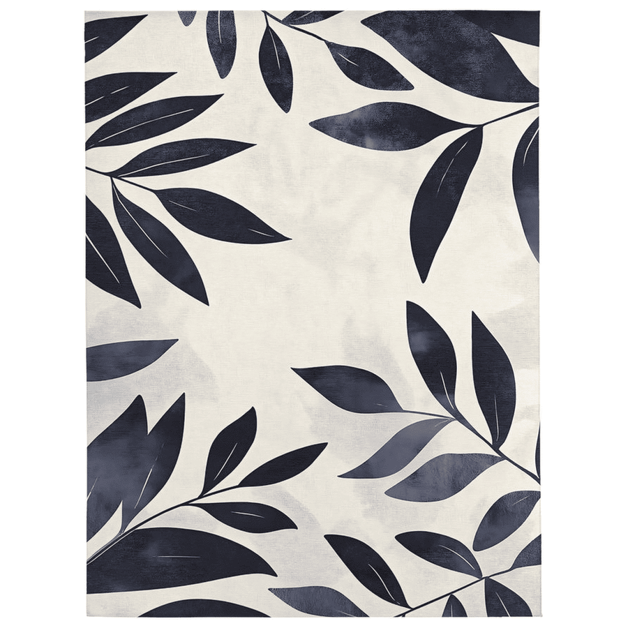 Modern Botanical Rug – Nature - Inspired, Soft & Durable | Nature - Inspired Rug by districtoasis