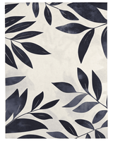 Modern Botanical Rug – Nature - Inspired, Soft & Durable | Nature - Inspired Rug by districtoasis