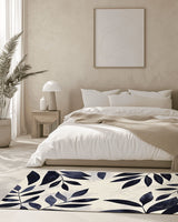 Modern Botanical Rug – Nature - Inspired, Soft & Durable | Nature - Inspired Rug by districtoasis