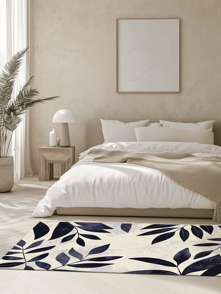 Modern Botanical Rug – Nature - Inspired, Soft & Durable | Nature - Inspired Rug by districtoasis