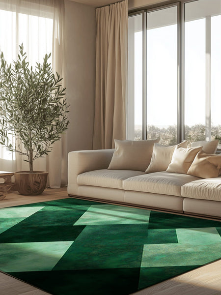 Modern Geometric Rug | Nature - Inspired Rug by districtoasis