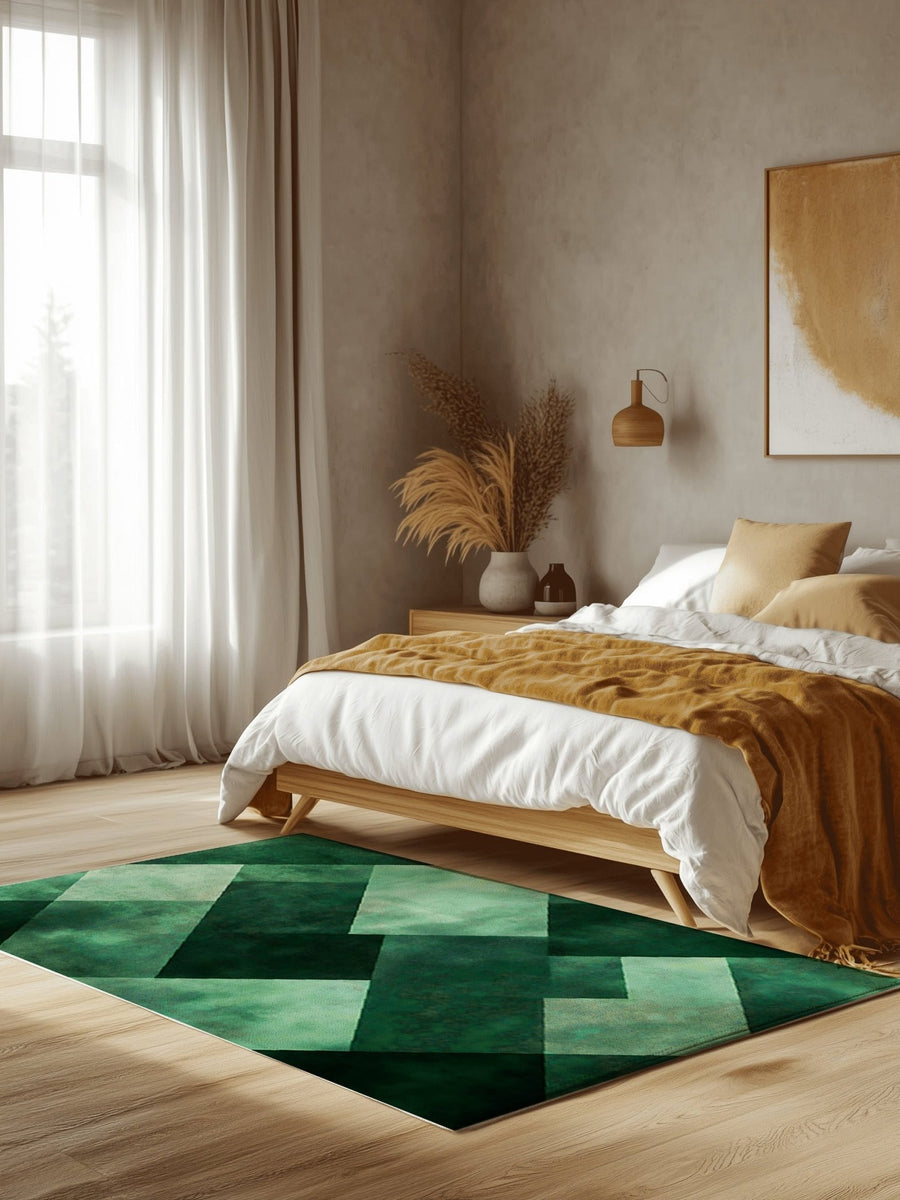 Modern Geometric Rug | Nature - Inspired Rug by districtoasis