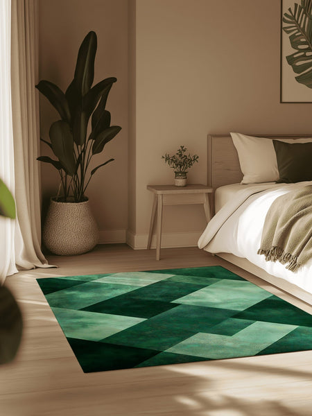 Modern Geometric Rug | Nature - Inspired Rug by districtoasis