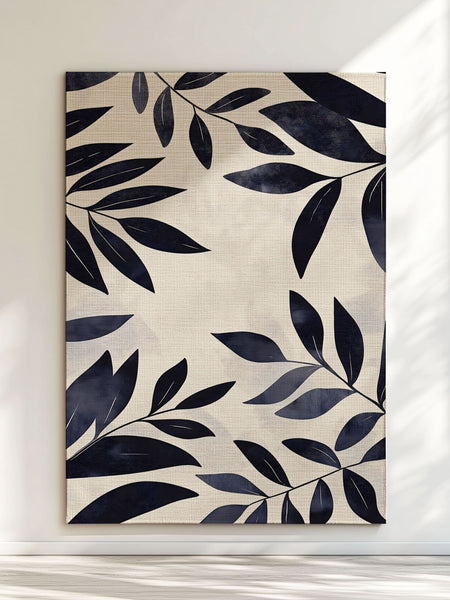 Modern Botanical Rug – Nature-Inspired