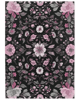 Moonlit Cherry Blossom Rug – Japanese Floral Elegance, Soft & Serene | Nature - Inspired Rug by districtoasis