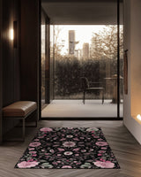 Moonlit Cherry Blossom Rug – Japanese Floral Elegance, Soft & Serene | Nature - Inspired Rug by districtoasis