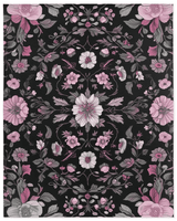 Moonlit Cherry Blossom Rug – Japanese Floral Elegance, Soft & Serene | Nature - Inspired Rug by districtoasis
