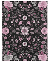Moonlit Cherry Blossom Rug – Japanese Floral Elegance, Soft & Serene | Nature - Inspired Rug by districtoasis
