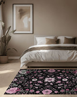 Moonlit Cherry Blossom Rug – Japanese Floral Elegance, Soft & Serene | Nature - Inspired Rug by districtoasis