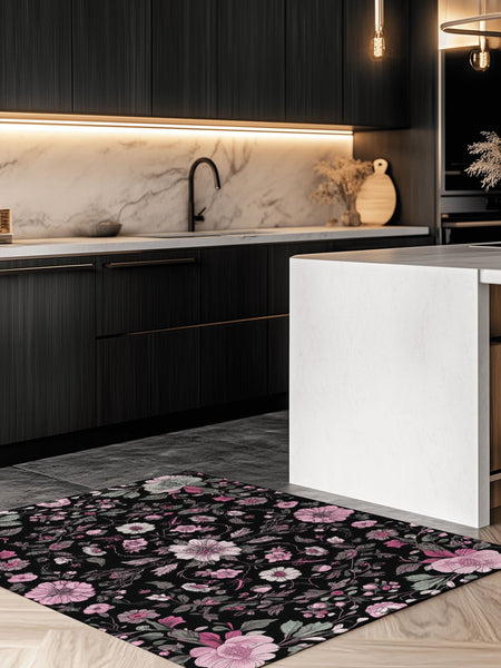 Moonlit Cherry Blossom Rug – Japanese Floral Elegance, Soft & Serene | Nature - Inspired Rug by districtoasis