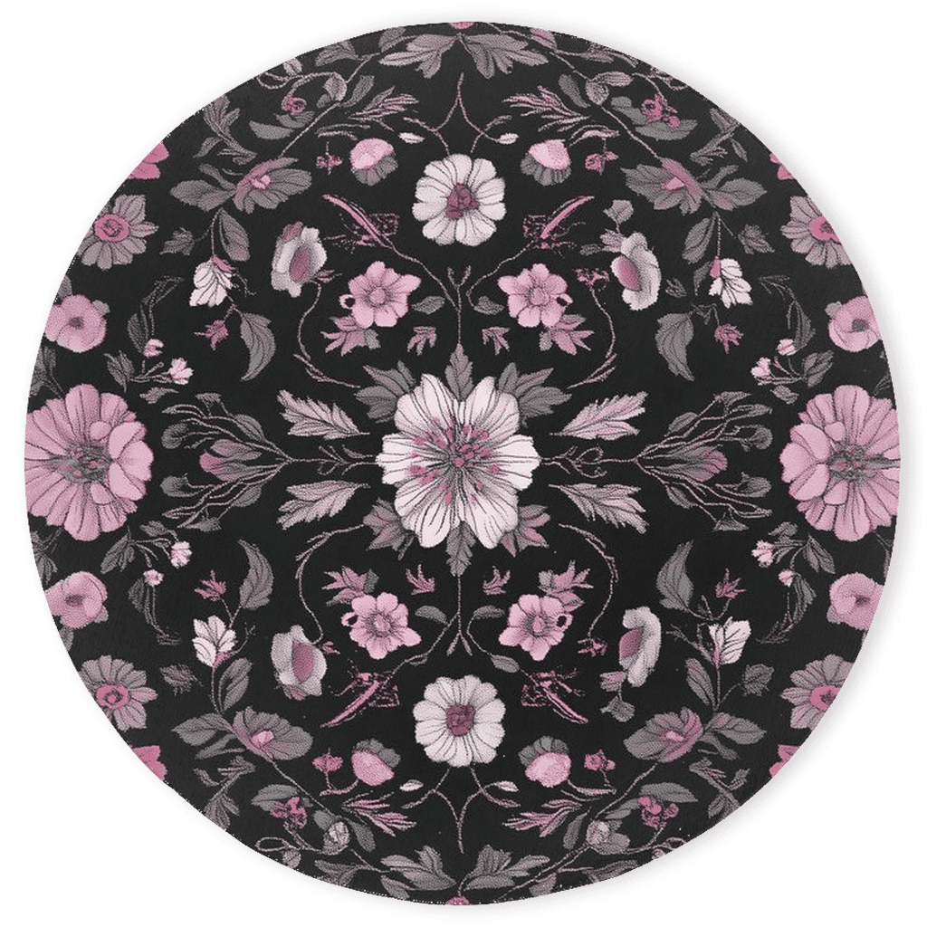 Moonlit Cherry Blossom Rug – Japanese Floral Elegance, Soft & Serene | Nature - Inspired Rug by districtoasis