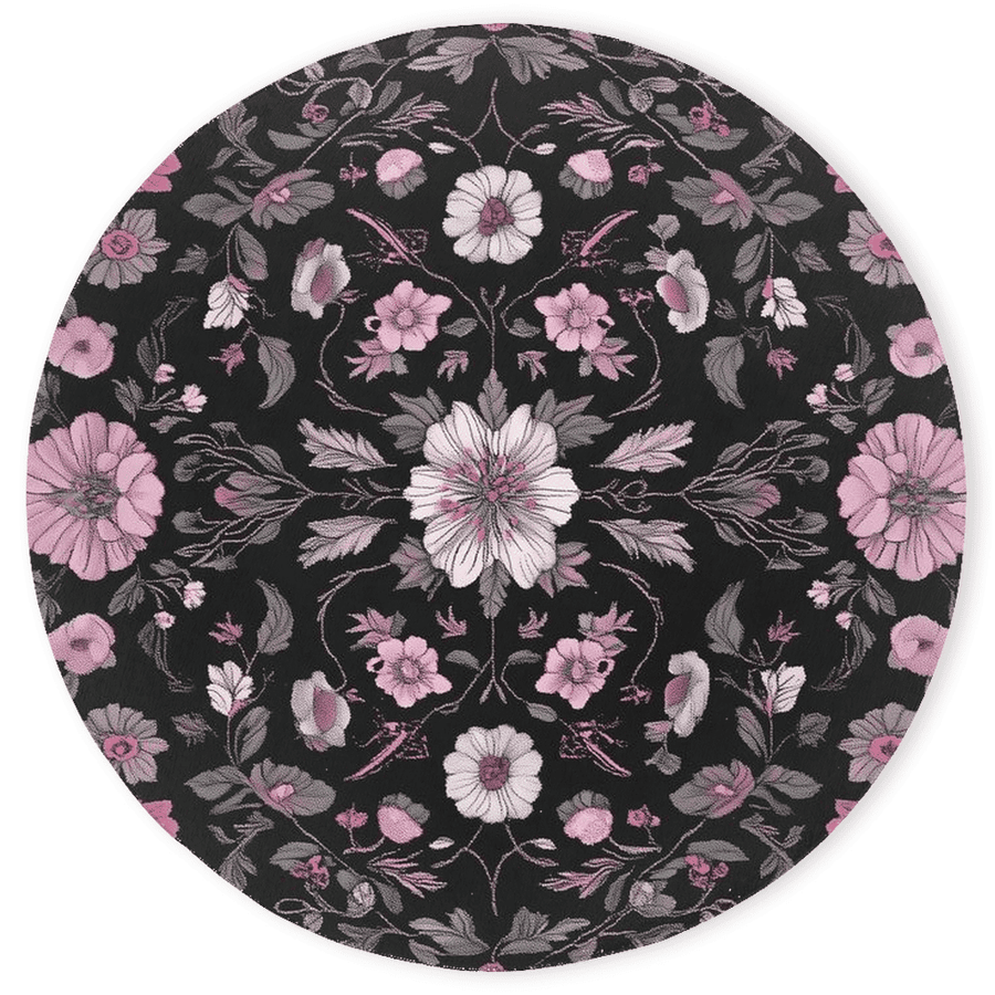 Moonlit Cherry Blossom Rug – Japanese Floral Elegance, Soft & Serene | Nature - Inspired Rug by districtoasis