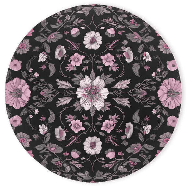 Moonlit Cherry Blossom Rug – Japanese Floral Elegance, Soft & Serene | Nature - Inspired Rug by districtoasis