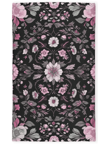 Moonlit Cherry Blossom Rug – Japanese Floral Elegance, Soft & Serene | Nature - Inspired Rug by districtoasis