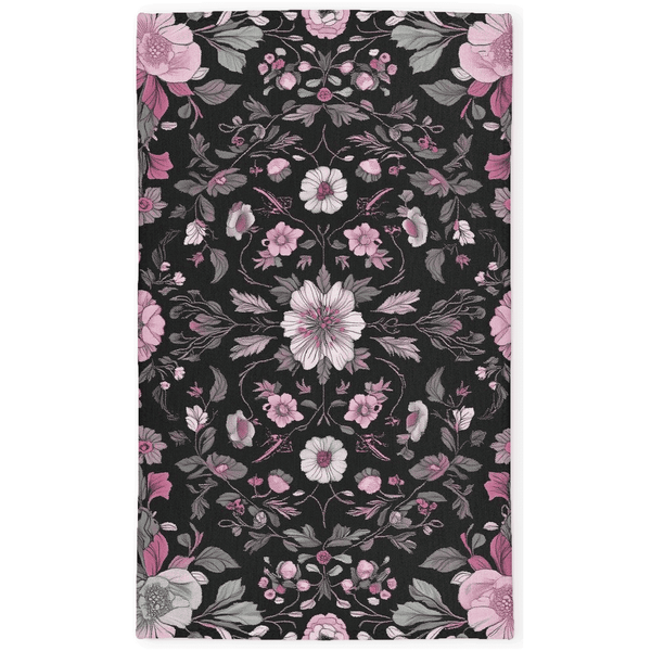 Moonlit Cherry Blossom Rug – Japanese Floral Elegance, Soft & Serene | Nature - Inspired Rug by districtoasis