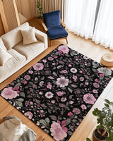 Moonlit Cherry Blossom Rug – Japanese Floral Elegance, Soft & Serene | Nature - Inspired Rug by districtoasis