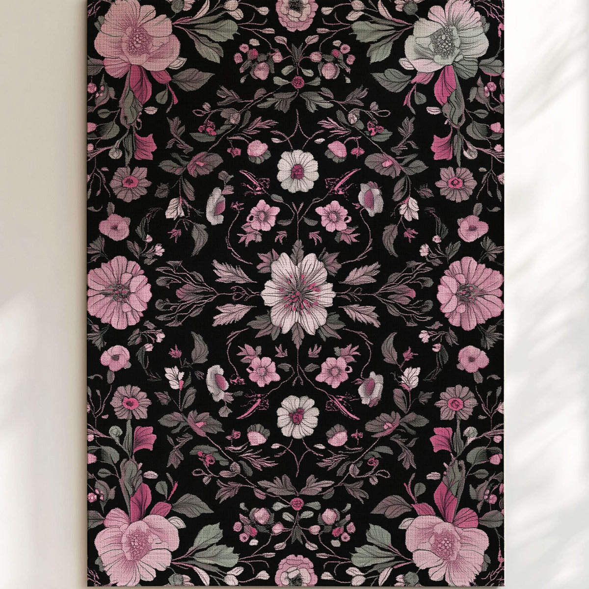 Moonlit Cherry Blossom Rug – Japanese Floral Elegance
