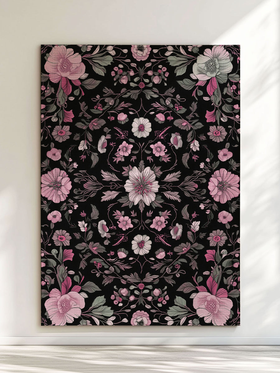 Moonlit Cherry Blossom Rug – Japanese Floral Elegance