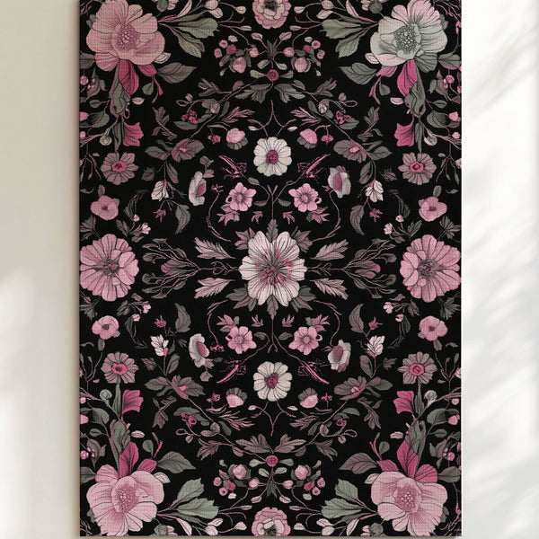 Moonlit Cherry Blossom Rug – Japanese Floral Elegance