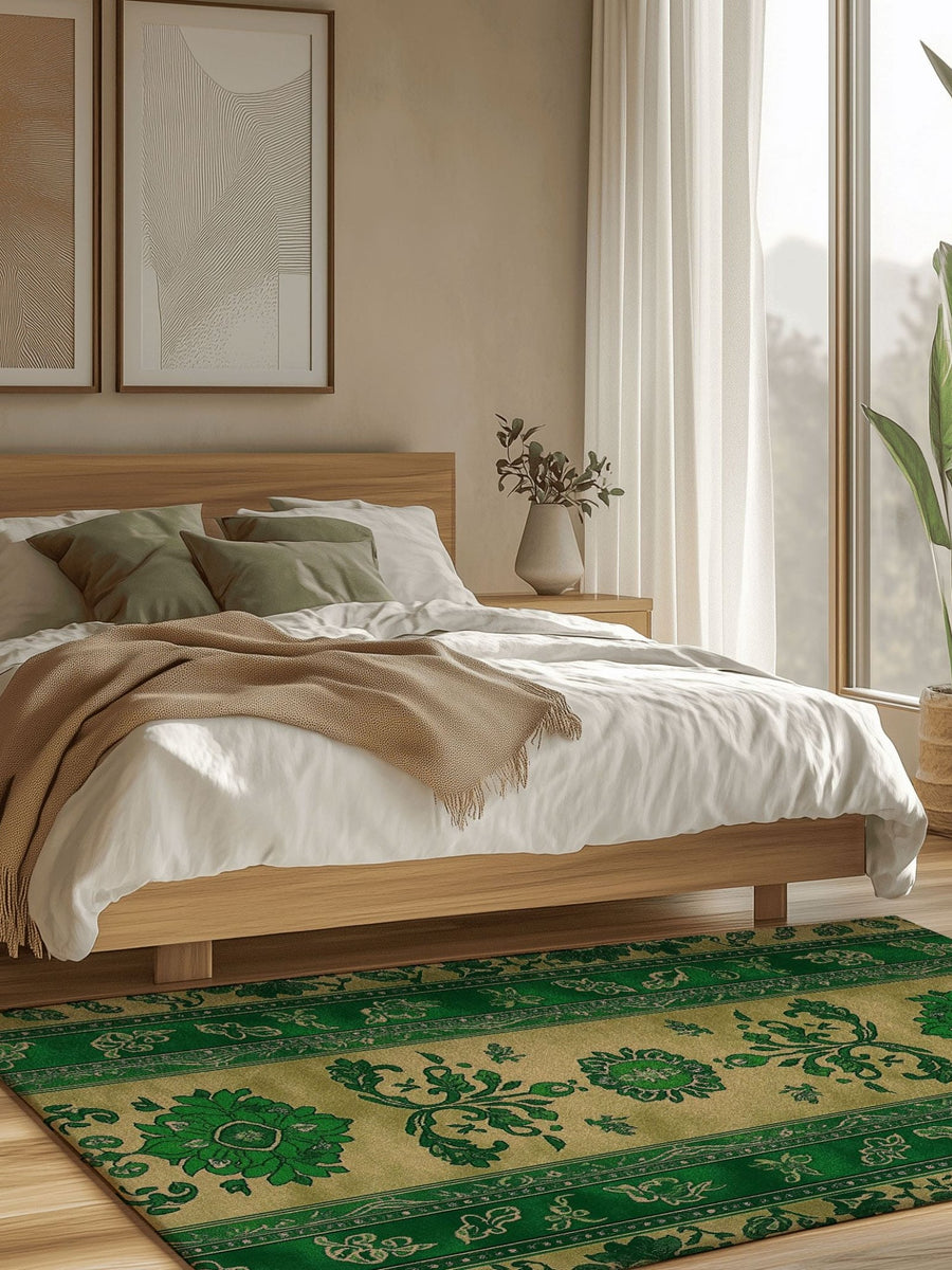 Mystic Floral Persian Rug | Nature - Inspired Rug by districtoasis