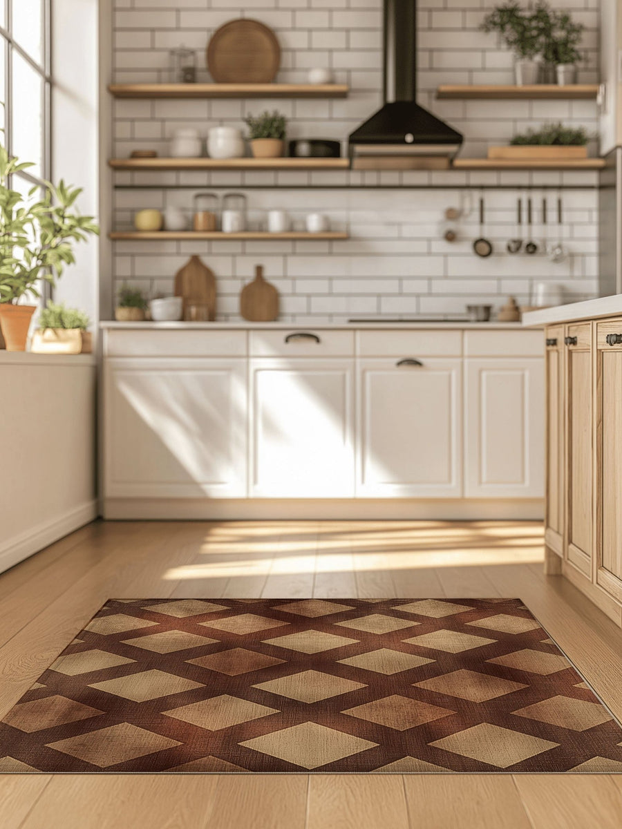 Nature’s Woven Lattice Rug | Nature - Inspired Rug by districtoasis
