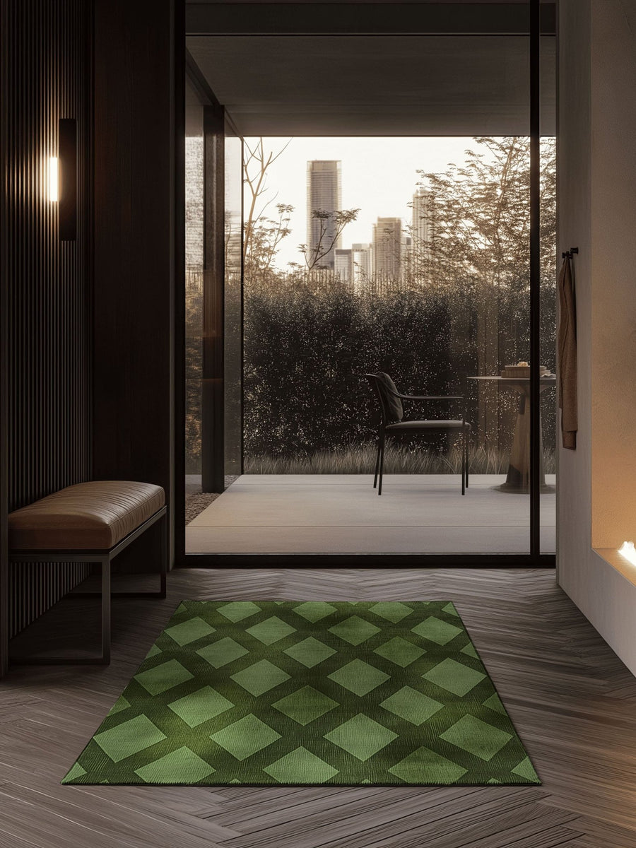 Nature’s Woven Lattice Rug | Nature - Inspired Rug by districtoasis
