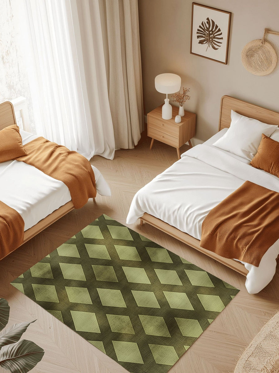Nature’s Woven Lattice Rug | Nature - Inspired Rug by districtoasis
