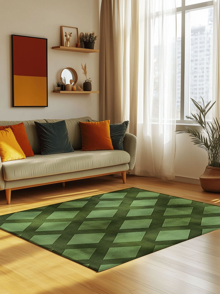 Nature’s Woven Lattice Rug | Nature - Inspired Rug by districtoasis