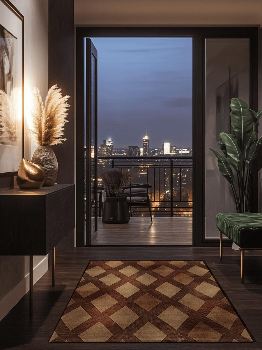Nature’s Woven Lattice Rug | Nature - Inspired Rug by districtoasis