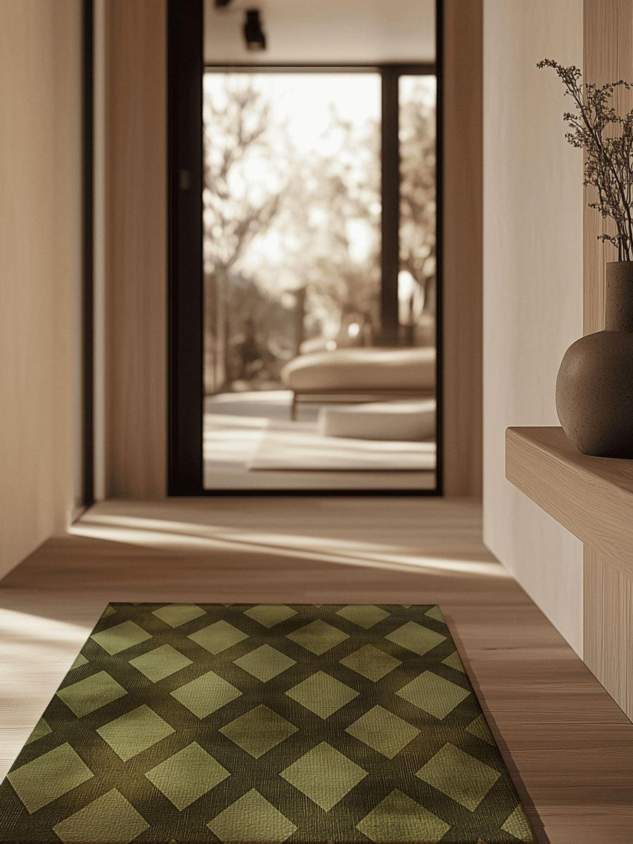 Nature’s Woven Lattice Rug | Nature - Inspired Rug by districtoasis