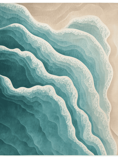 Ocean Embrace Rug – Coastal - Inspired Elegance, Soft & Durable | Nature - Inspired Rug by districtoasis