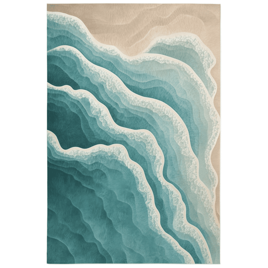 Ocean Embrace Rug – Coastal - Inspired Elegance, Soft & Durable | Nature - Inspired Rug by districtoasis