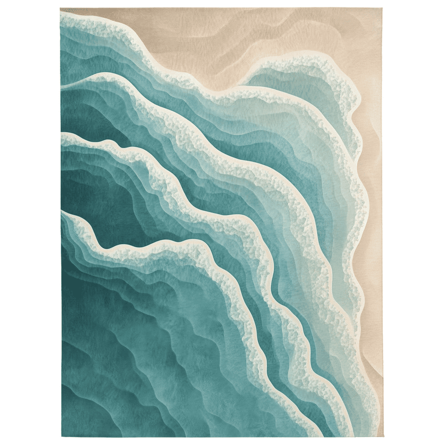 Ocean Embrace Rug – Coastal - Inspired Elegance, Soft & Durable | Nature - Inspired Rug by districtoasis