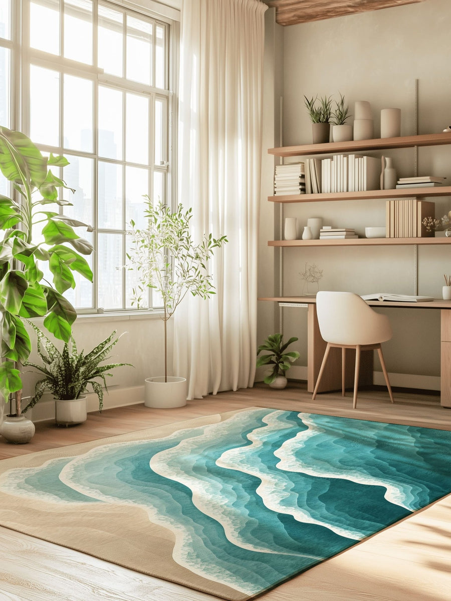 Ocean Embrace Rug – Coastal - Inspired Elegance, Soft & Durable | Nature - Inspired Rug by districtoasis