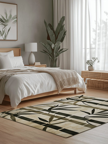 Oriental Bamboo Rug | Nature - Inspired Rug by districtoasis