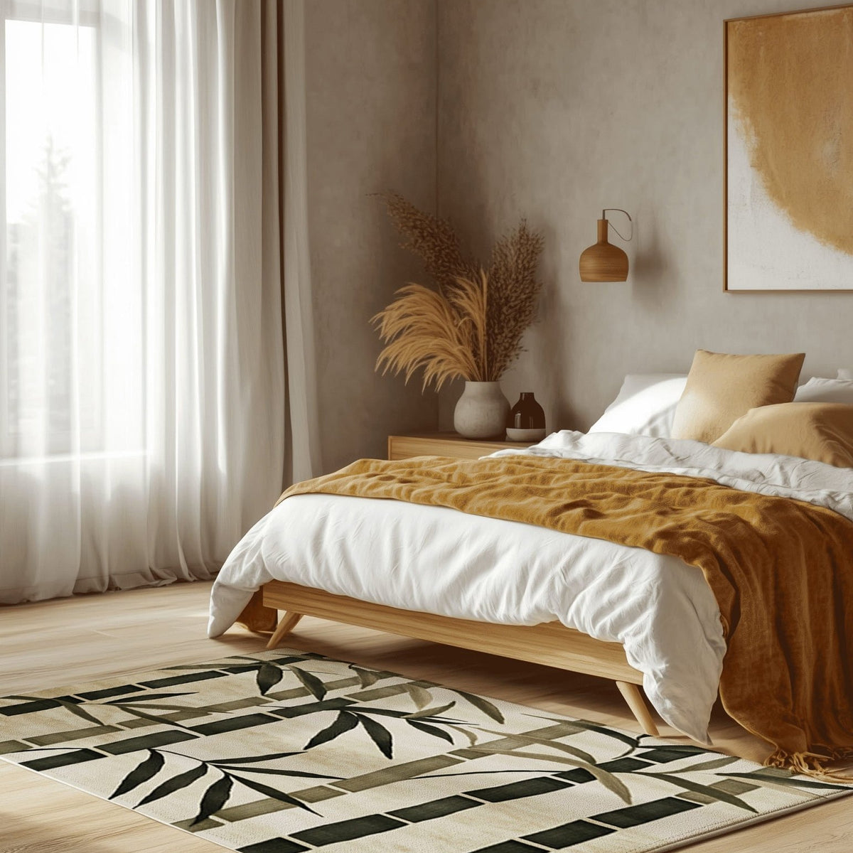 Oriental Bamboo Rug | Nature - Inspired Rug by districtoasis