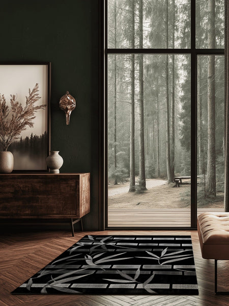 Oriental Bamboo Rug | Nature - Inspired Rug by districtoasis