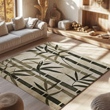 Oriental Bamboo Rug | Nature - Inspired Rug by districtoasis