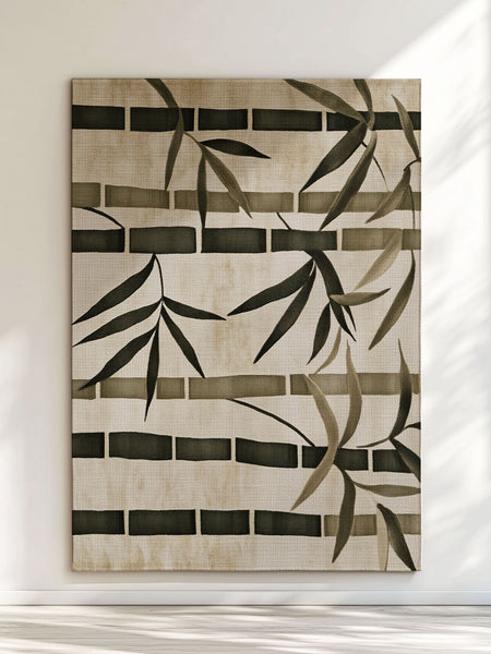 Oriental Bamboo Rug – Elegant Bamboo Patterns, Premium & Calming | Nature - Inspired Rug by districtoasis