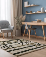 Oriental Bamboo Rug – Elegant Bamboo Patterns, Premium & Calming | Nature - Inspired Rug by districtoasis