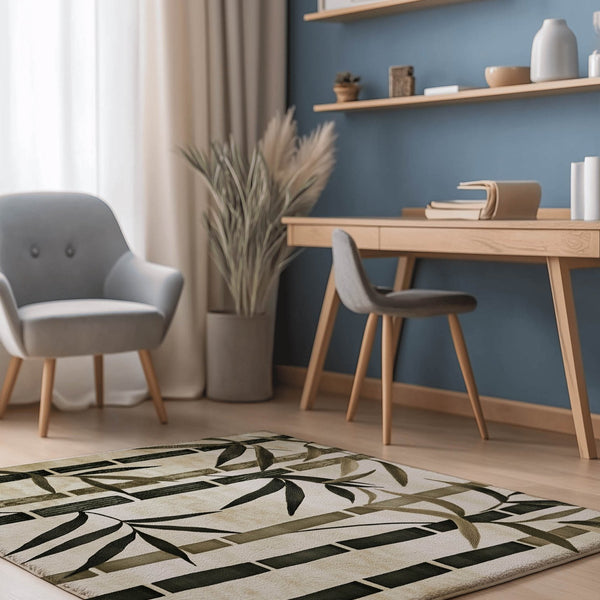 Oriental Bamboo Rug – Elegant Bamboo Patterns, Premium & Calming | Nature - Inspired Rug by districtoasis
