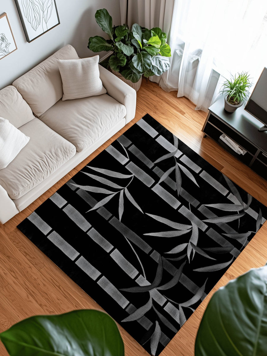Oriental Bamboo Rug – Elegant Bamboo Patterns, Premium & Calming | Nature - Inspired Rug by districtoasis