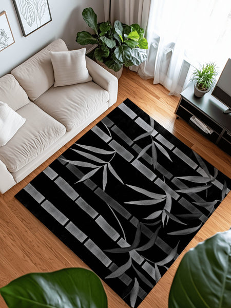 Oriental Bamboo Rug – Elegant Bamboo Patterns, Premium & Calming | Nature - Inspired Rug by districtoasis