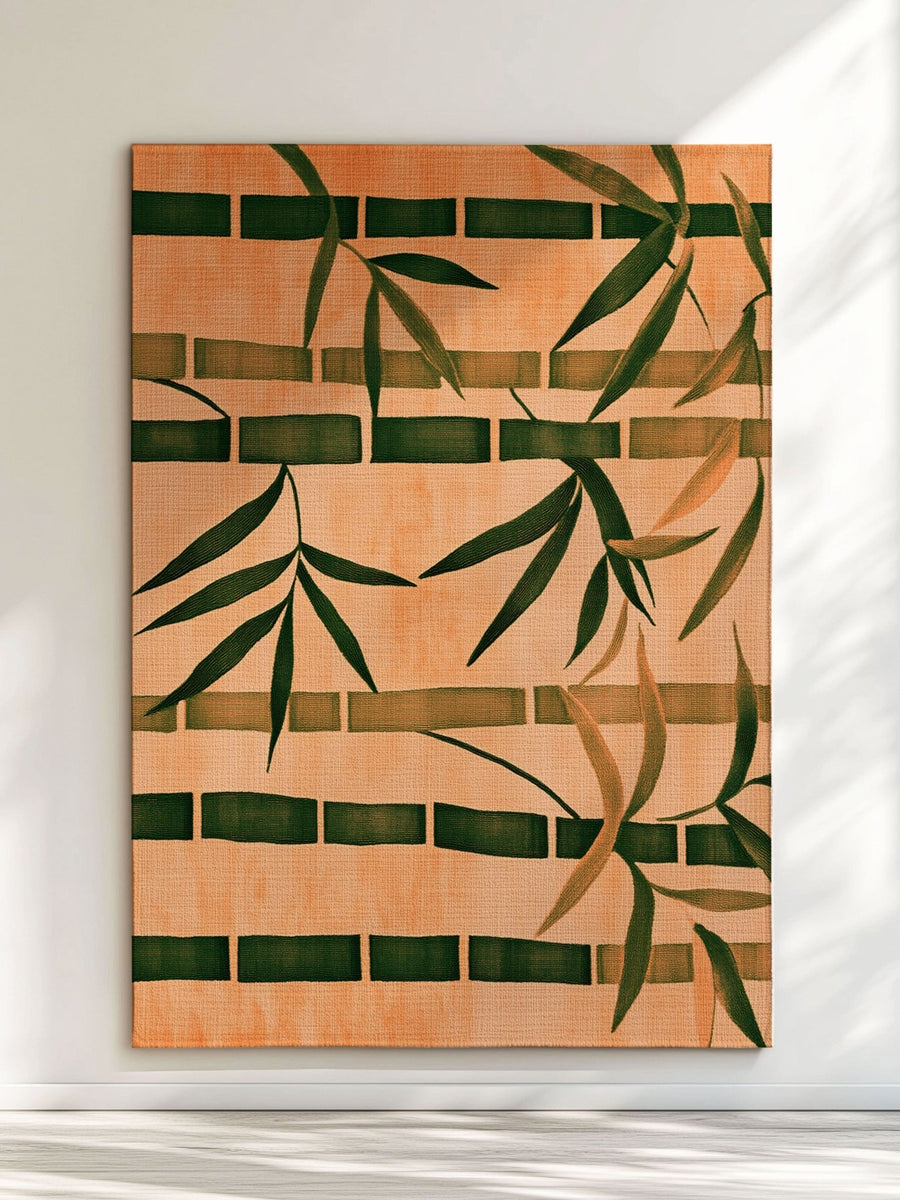 Oriental Bamboo Rug – Elegant Bamboo Patterns, Premium & Calming | Nature - Inspired Rug by districtoasis