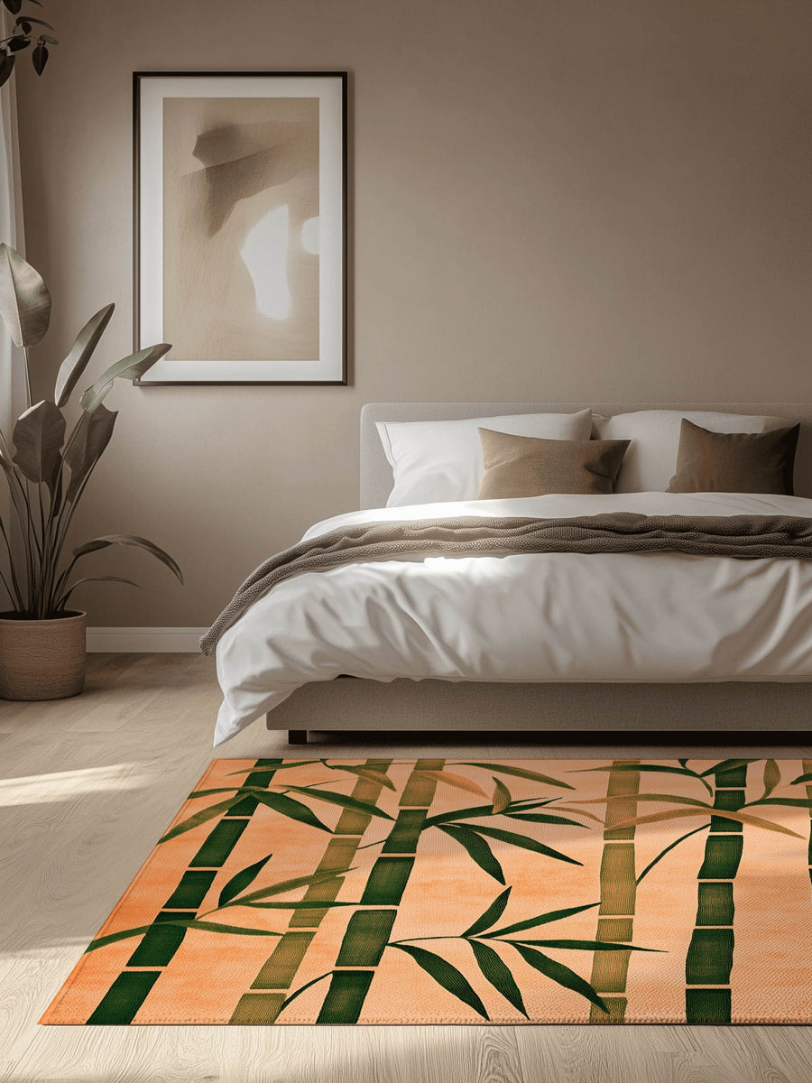 Oriental Bamboo Rug – Elegant Bamboo Patterns, Premium & Calming | Nature - Inspired Rug by districtoasis