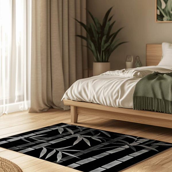 Oriental Bamboo Rug – Elegant Bamboo Patterns, Premium & Calming | Nature - Inspired Rug by districtoasis